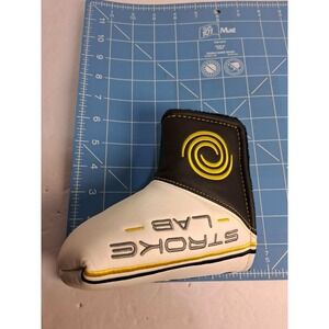 Odyssey Stroke Lab Putter Headcover White Black Yellow Swirl Logo